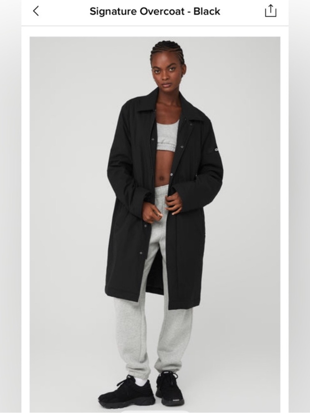 Alo Yoga Signature Overcoat - Black